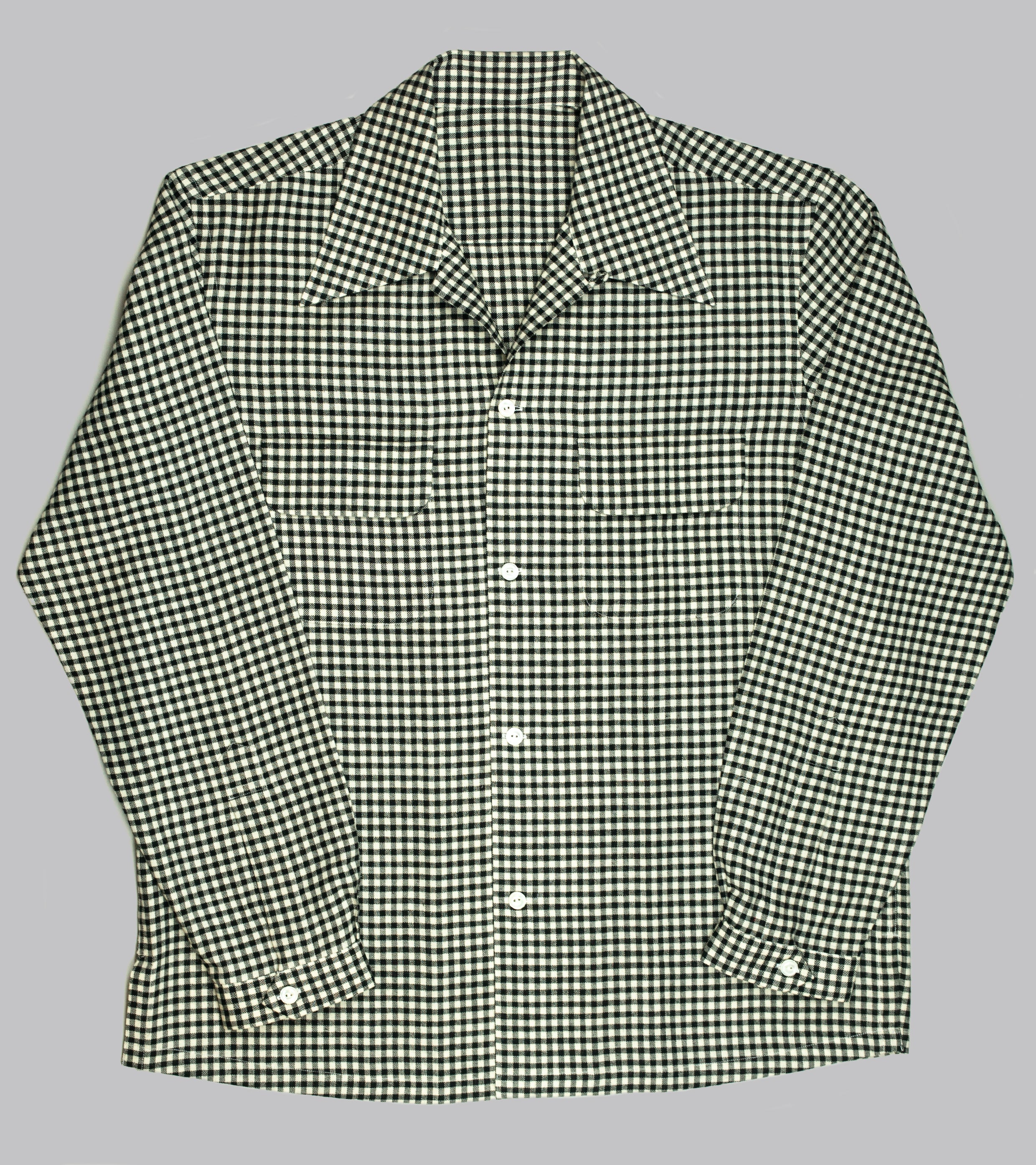 bryceland's sports shirt ネルシャツ M Sports Shirt Made-to-Order Black/White – Bryceland's