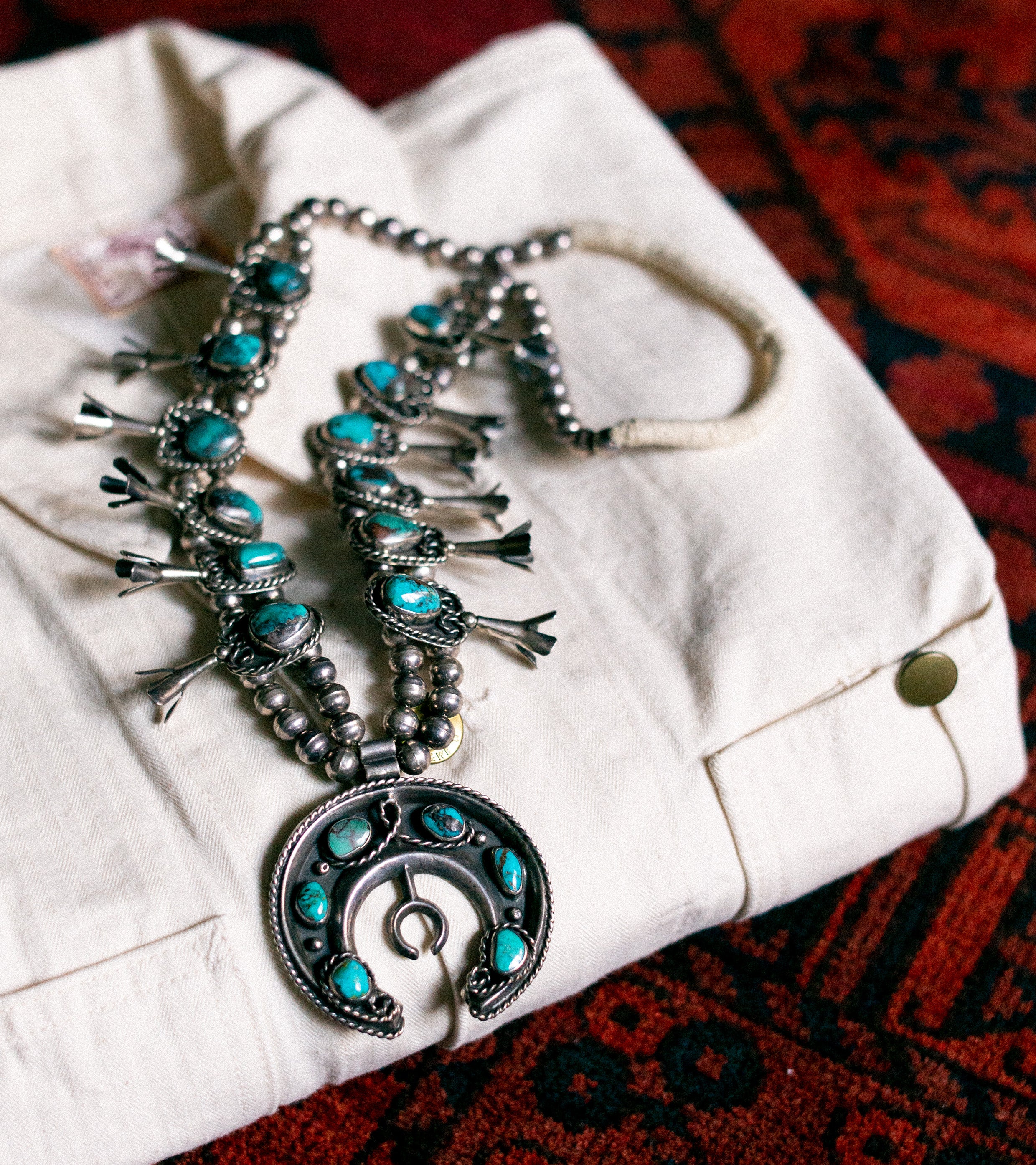 1920s Navajo Squash Blossom Necklace – Bryceland's