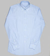 Bryceland's Tab Collar Striped Shirt Blue
