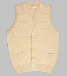  Bryceland's Camelhair Sleeveless Cardigan Blonde