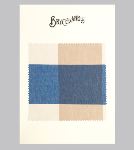 Bryceland's Cabana Shirt Made-to-Order Blue/Beige Checked