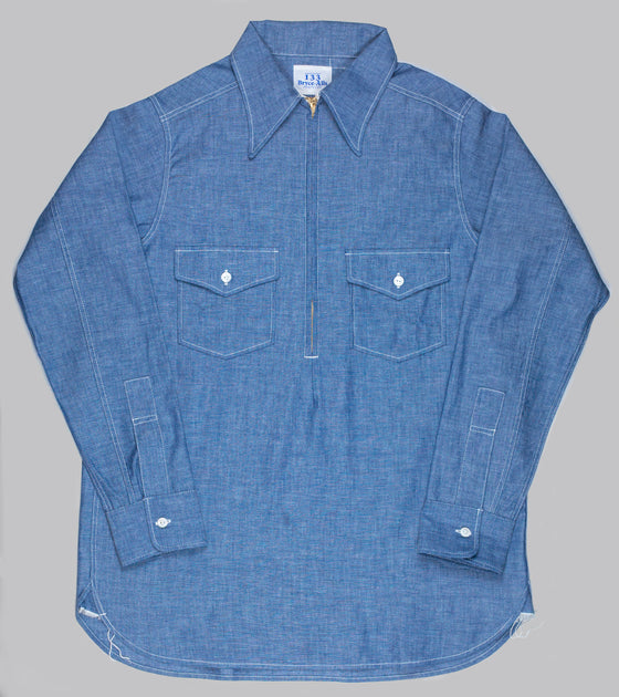 Bryceland's Half-zip Shirt Chambray