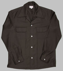  Bryceland's Wool Gabardine Shirt Brown