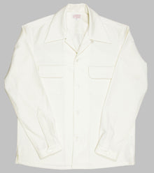  Bryceland's Wool Gabardine Shirt Cream